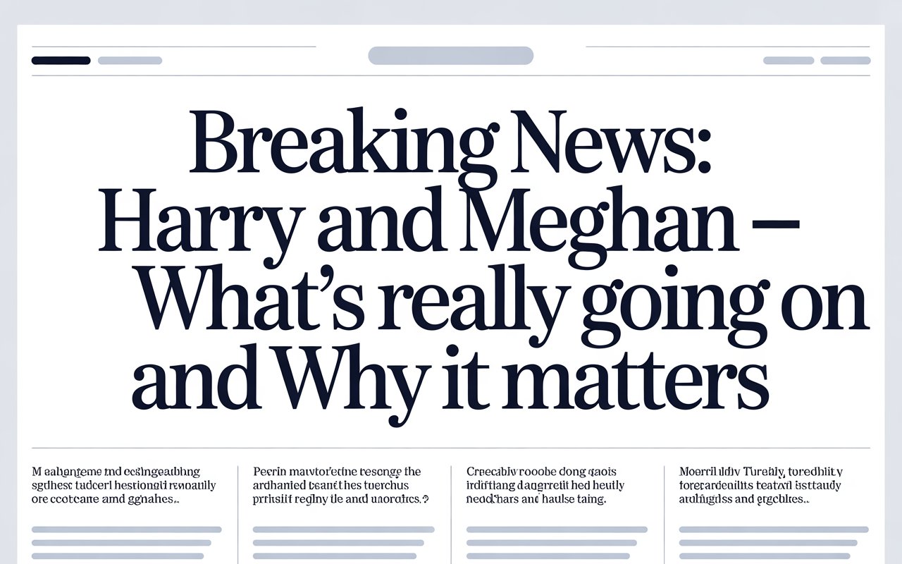 breaking news harry and meghan