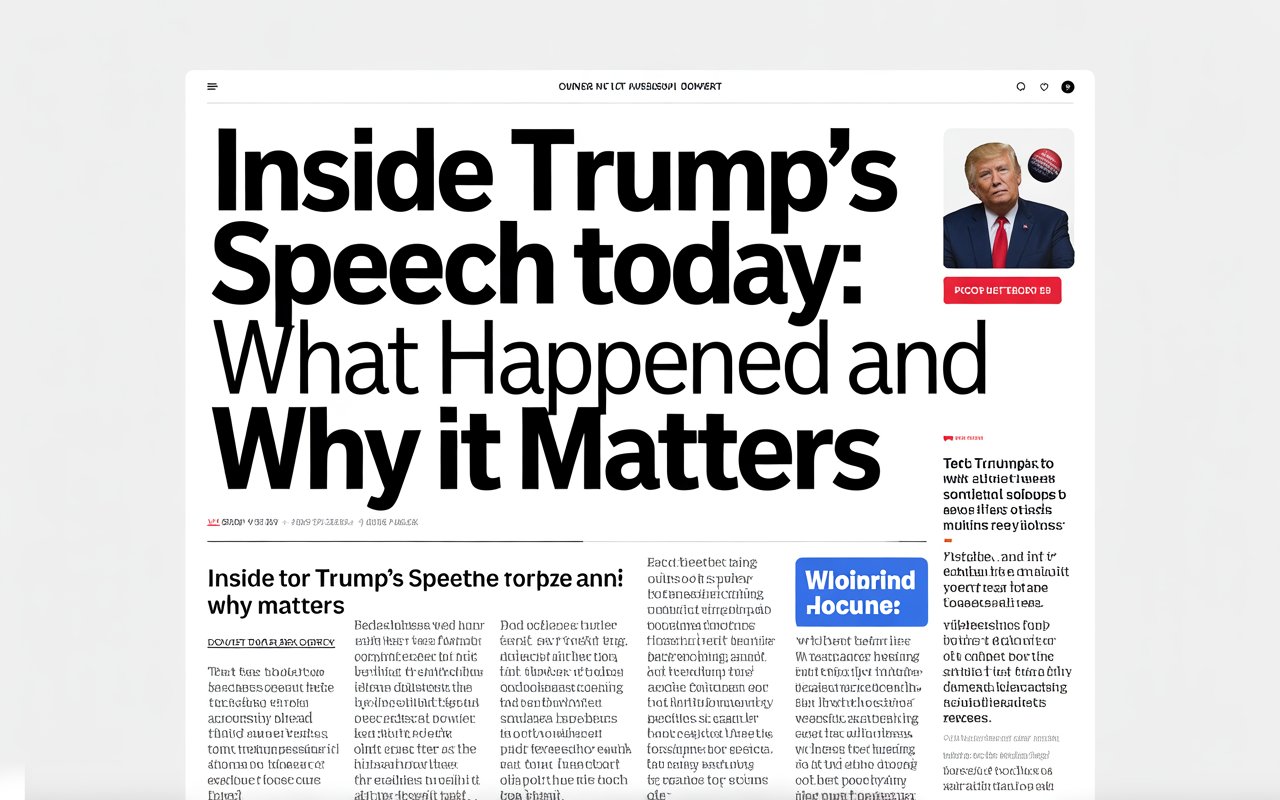 trump's speech today