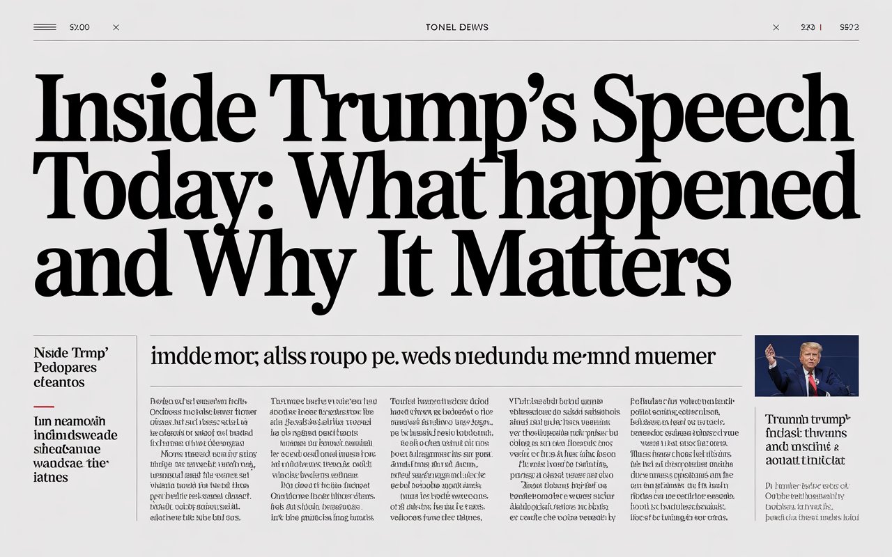 trump's speech today