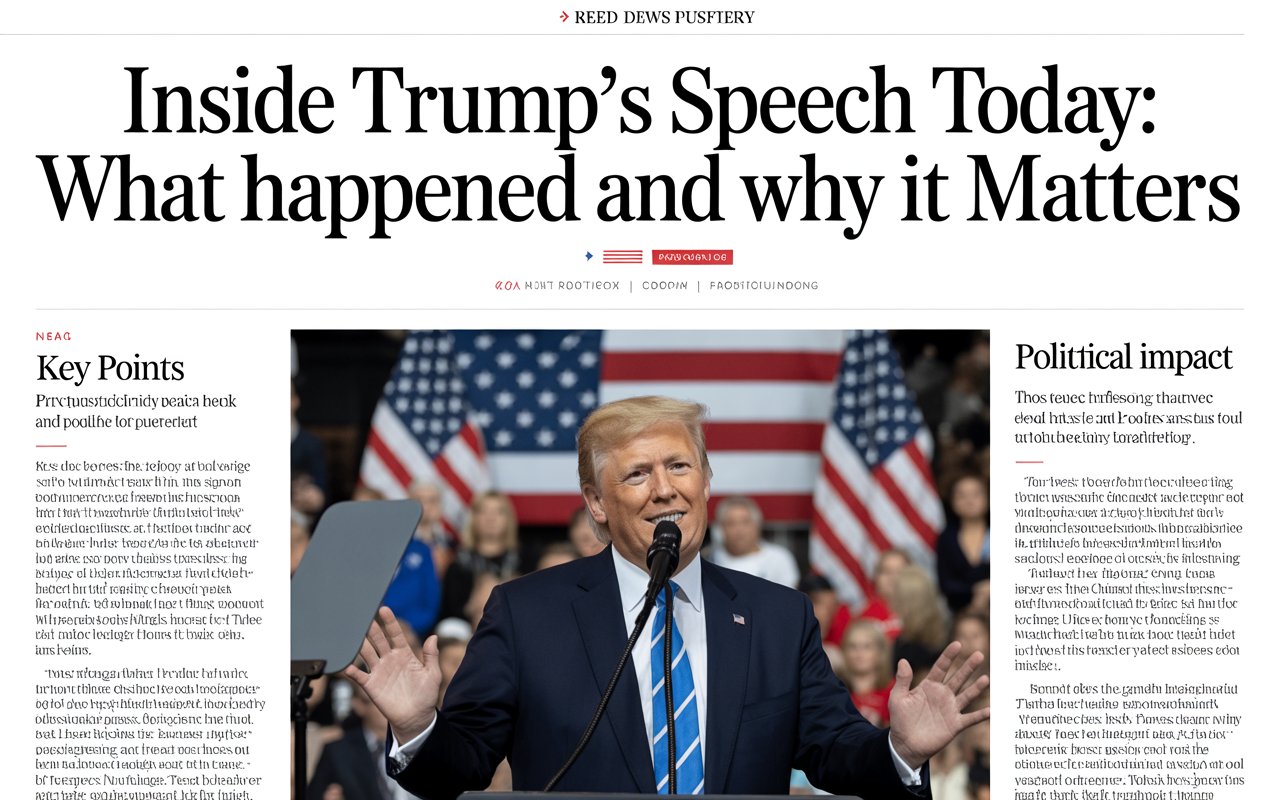 trump's speech today