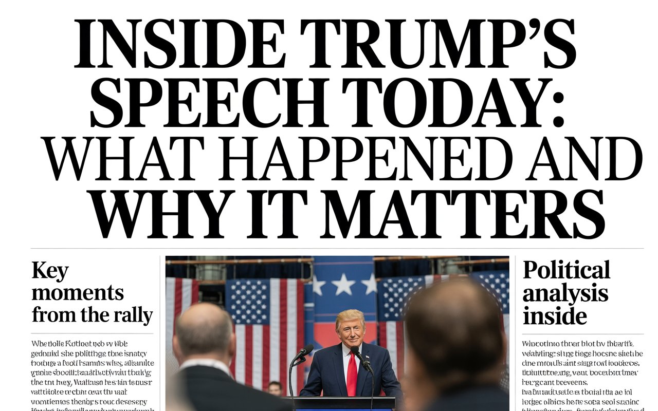 Inside Trump’s Speech Today: What Happened and Why It Matters