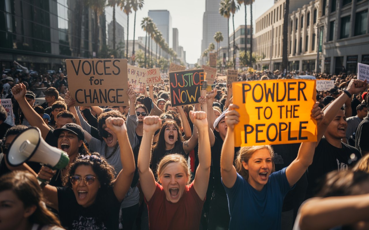 protest in la
