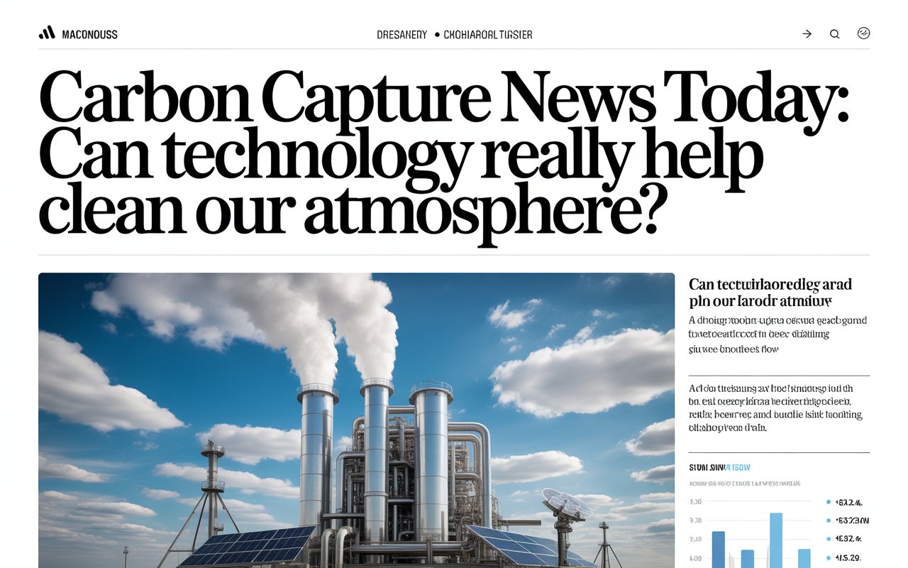 Carbon Capture News Today: Can Technology Really Help Clean Our Atmosphere?
