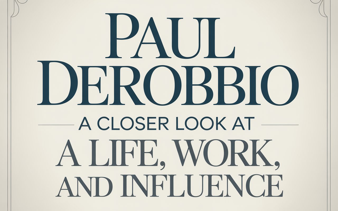 Paul Derobbio: A Closer Look at a Life, Work, and Influence