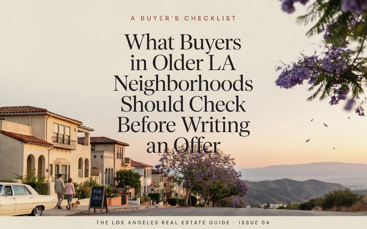 What Buyers in Older LA Neighborhoods Should Check Before Writing an Offer